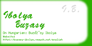 ibolya buzasy business card